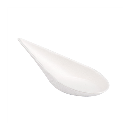 Image RÉCIPIENT À CUILLÈRE 'BIONIC'  10,5x3,6x2,7 CM BLANC BAGASSE (1000 UNITÉ) #1