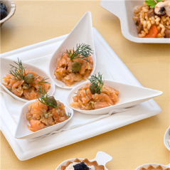 Image RÉCIPIENT À CUILLÈRE 'BIONIC'  10,5x3,6x2,7 CM BLANC BAGASSE (1000 UNITÉ) #4