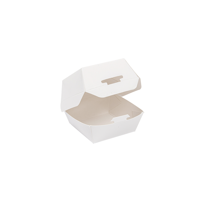 MINI BOÎTES BURGER 250 G/M2 5,3x5,7x5 CM BLANC CARTON (500 UNITÉ) MINI BOÎTES BURGER 250 G/M2 5,3x5,7x5 CM BLANC CARTON (500 UNITÉ)