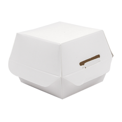 Image MINI BOÎTES BURGER  250 G/M2 5,3x5,7x5 CM BLANC CARTON (500 UNITÉ) #3