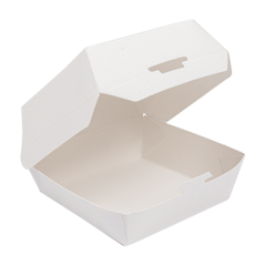 Image BOÎTES MINI BURGER  250 G/M2 7,3x7,7x5 CM BLANC CARTON (500 UNITÉ) #1