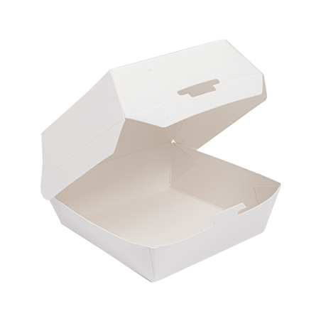 Image BOÎTES MINI BURGER  250 G/M2 7,3x7,7x5 CM BLANC CARTON (500 UNITÉ) #1