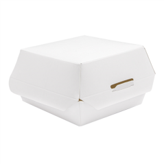 Image BOÎTES MINI BURGER  250 G/M2 7,3x7,7x5 CM BLANC CARTON (500 UNITÉ) #3