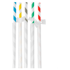 Image PAILLES À FRANGES SOUS SACHETS 'PAPER'  Ø0,80x23,5 CM ASSORTI PAPIER (3000 UNITÉ) #1