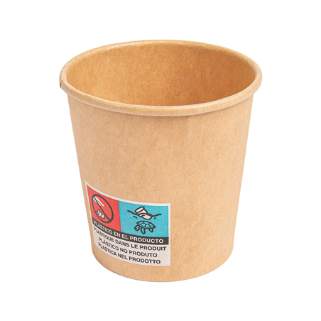 Image GOBELETS BOISSONS CHAUDES 1 PAROI 120 ML 230 + 18 PE G/M2 Ø6,2/4,5x6 CM MARRON CARTON (1000 UNITÉ) #1