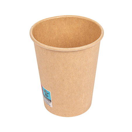 Image GOBELETS BOISSONS CHAUDES 1 PAROI 180 ML 260 + 18 PE G/M2 Ø7,2/5,3x7,8 CM MARRON CARTON (1000 UNITÉ) #1