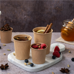 Image GOBELETS BOISSONS CHAUDES 1 PAROI 240 ML 280 + 18 PE G/M2 Ø8/5,6x9,2 CM MARRON CARTON (1000 UNITÉ) #4