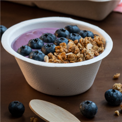 Image BOLS 'BIONIC' 250 ML Ø11,4x4,4 CM BLANC BAGASSE (1500 UNITÉ) #4