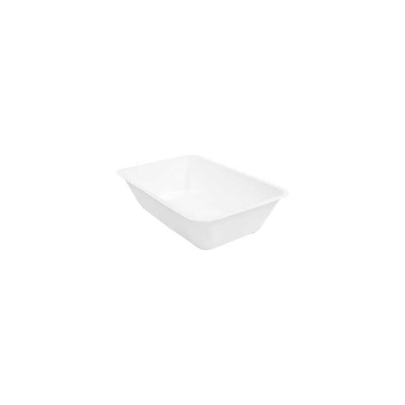 BARQUETTES 'BIONIC' 800 ML 20,3x13,6x5 CM BLANC BAGASSE (500 UNITÉ) BARQUETTES 'BIONIC' 800 ML 20,3x13,6x5 CM BLANC BAGASSE (500 UNITÉ)