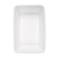 Image BARQUETTES 'BIONIC' 800 ML 20,3x13,6x5 CM BLANC BAGASSE (500 UNITÉ) #3