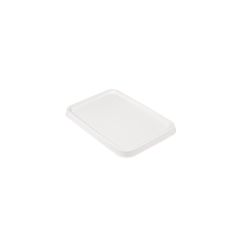 COUVERCLES POUR RÉF. 233.06/07 'BIONIC' 20,3x13,6x1,3 CM BLANC BAGASSE (500 UNITÉ) COUVERCLES POUR RÉF. 233.06/07 'BIONIC' 20,3x13,6x1,3 CM BLANC BAGASSE (500 UNITÉ)