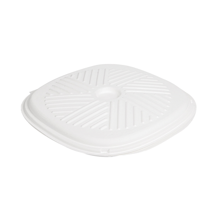 Image BOÎTES PIZZA 'BIONIC'  Ø35x2,8 CM BLANC BAGASSE (100 UNITÉ) #1