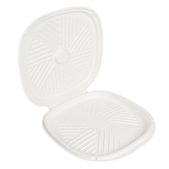 BOÎTES PIZZA 'BIONIC'  Ø35x2,8 CM BLANC BAGASSE (100 UNITÉ)