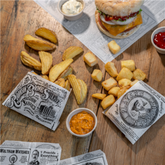 SACHET POUR FRITURES 'TIMES' 32 G/M2 12x9 CM BLANC PARCH.INGRAISSABLE (1000 UNITÉ)