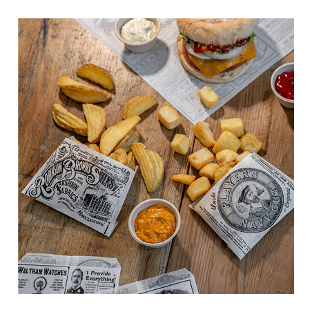 SACHET POUR FRITURES 'TIMES' 32 G/M2 12x9 CM BLANC PARCH.INGRAISSABLE (1000 UNITÉ)