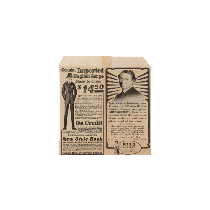 SACHET POUR FRITURES 'TIMES' 34 G/M2 12x12 CM NATUREL PARCH.INGRAISSABLE (1000 UNITÉ)