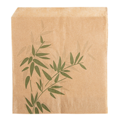 Image PAPIER INGRAISSABLES OUVERT 2 CÔTÉS FAST FOOD 'FEEL GREEN' 34 G/M2 13x14 CM NATUREL PARCH.INGRAISSABLE (1000 UNITÉ) #1