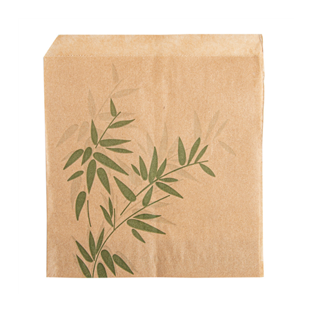 Image PAPIER INGRAISSABLES OUVERT 2 CÔTÉS FAST FOOD 'FEEL GREEN' 34 G/M2 13x14 CM NATUREL PARCH.INGRAISSABLE (1000 UNITÉ) #1