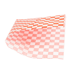 PAPIER INGRAISSABLES OUVERT 2 CÔTÉS FAST FOOD 'FITIPALDI' 34 G/M2 13x14 CM ROUGE PARCH.INGRAISSABLE (1000 UNITÉ)