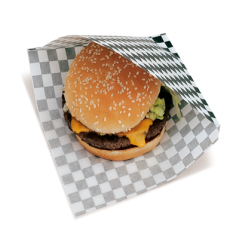 Image PAPIER INGRAISSABLES OUVERT 2 CÔTÉS FAST FOOD 'FITIPALDI' 34 G/M2 13x14 CM NOIR PARCH.INGRAISSABLE (1000 UNITÉ) #3