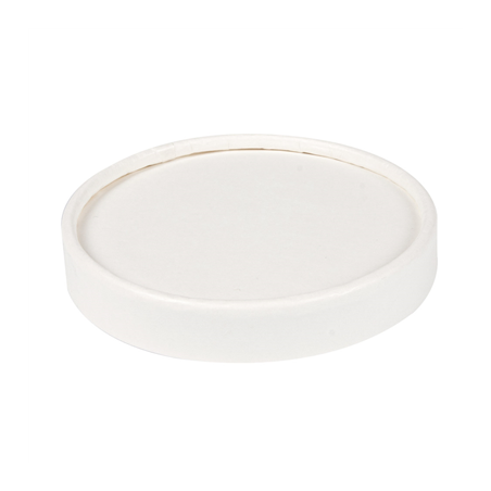 Image COUVERCLES POTS À GLACES 180 ML 280 + 18 PE G/M2 Ø8,7 CM BLANC CARTON (1000 UNITÉ) #1