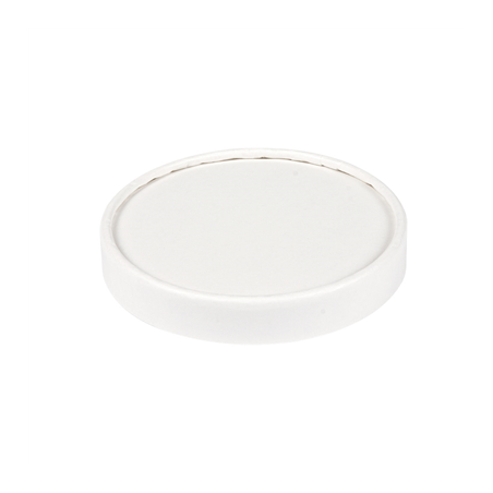Image COUVERCLES POTS À GLACES 240 ML 280 + 18 PE G/M2 Ø9,4 CM BLANC CARTON (1000 UNITÉ) #1