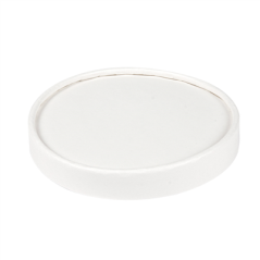 Image COUVERCLES POTS À GLACES 300 ML 280 + 18 PE G/M2 Ø10 CM BLANC CARTON (1000 UNITÉ) #1