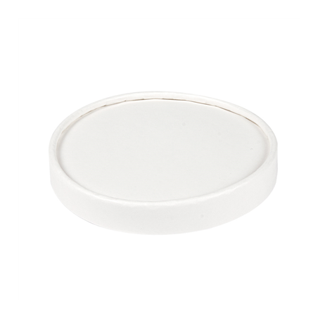 Image COUVERCLES POTS À GLACES 300 ML 280 + 18 PE G/M2 Ø10 CM BLANC CARTON (1000 UNITÉ) #1