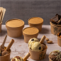 Image COUVERCLES POTS À GLACES 300 ML 280 + 18 PE G/M2 Ø10 CM MARRON CARTON (1000 UNITÉ) #2
