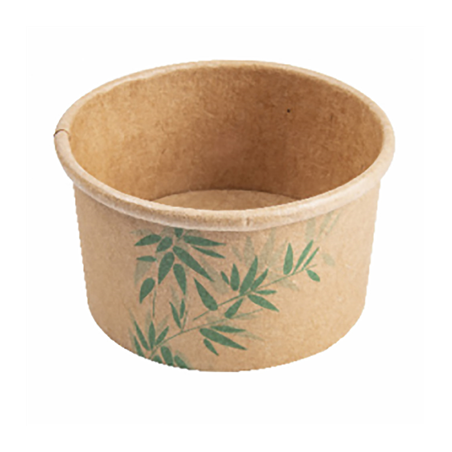 Image POTS À GLACES 'FEEL GREEN' 300 ML 250 + 18 PE G/M2 Ø10x5,5 CM MARRON CARTON (2000 UNITÉ) #1