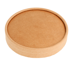 Image COUVERCLES POUR SALADIERS 212.98/99, 226.31/32/35/36/64 300 + 18 PE G/M2 Ø15 CM MARRON KRAFT (300 UNITÉ) #1