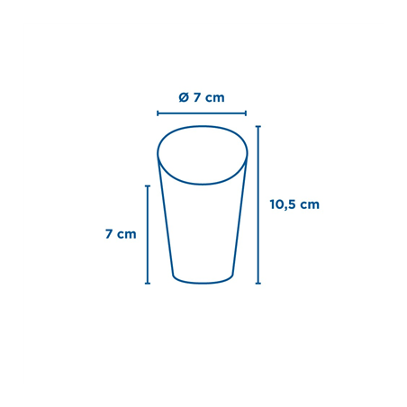 GOBELETS A FRITES OUVERTS 'NATURAL' 9 OZ - 270 ML 200 + 25PE G/M2 Ø7x10,5 CM MARRON CARTON (2500 UNITÉ)