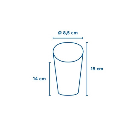 GOBELETS A FRITES OUVERTS 22 OZ - 660 ML 200 + 25PE G/M2 Ø8,5x18 CM MARRON CARTON (1000 UNITÉ)