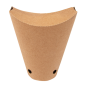 Image GOBELETS À FRITES AVEC FERMETURE 12 OZ - 360 ML 200 + 25PE G/M2 6,7x12,5 CM MARRON CARTON (2500 UNITÉ) #3