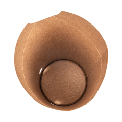 Image GOBELETS À FRITES AVEC FERMETURE 22 OZ - 660 ML 200 + 25PE G/M2 8,5x18 CM MARRON CARTON (1000 UNITÉ) #3