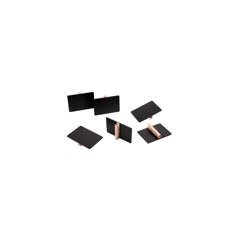 CLIPS RECTANGULAIRES TABLEAU  6x9 CM NATUREL BOIS (6 UNITÉ)
