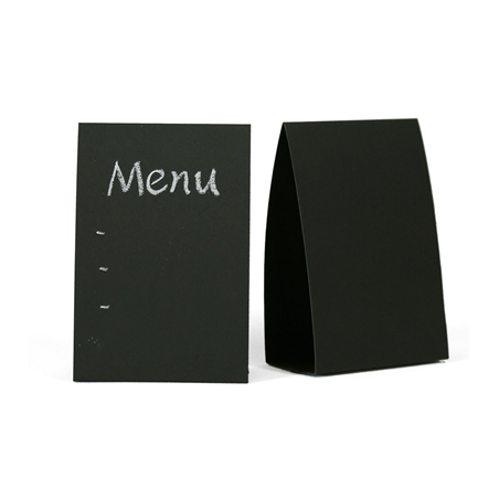 Image ARDOISE DE TABLE  10x15,2 CM NOIR PAPIER (6 UNITÉ) #1