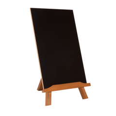 Image TABLEAU DOUBLE CÔTÉ + SUPPORT DE TABLE  35,5x21,8x18 CM NOIR BOIS (1 UNITÉ) #1
