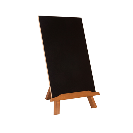 Image TABLEAU DOUBLE CÔTÉ + SUPPORT DE TABLE  35,5x21,8x18 CM NOIR BOIS (1 UNITÉ) #1