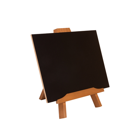 TABLEAU DOUBLE CÔTÉ + SUPPORT DE TABLE  35,5x21,8x18 CM NOIR BOIS (1 UNITÉ)