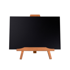 Image TABLEAU DOUBLE CÔTÉ + SUPPORT DE TABLE  35,5x21,8x18 CM NOIR BOIS (1 UNITÉ) #3