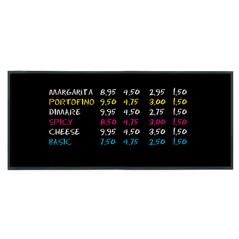 Image ARDOISE MURAL  56x170x2 CM NOIR BOIS (1 UNITÉ) #1