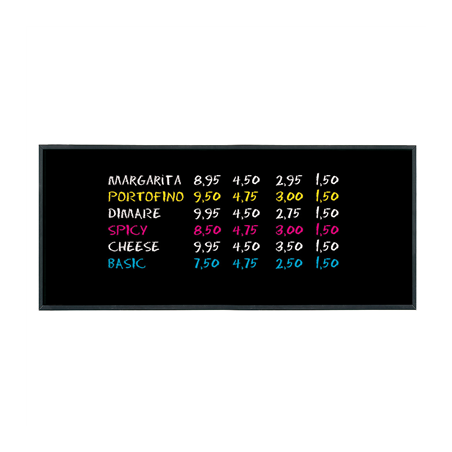 Image ARDOISE MURAL  56x170x2 CM NOIR BOIS (1 UNITÉ) #1