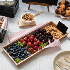 Image PLATEAUX  45,7x17,8x3,2 CM NATUREL BAMBOU (1 UNITÉ) #3