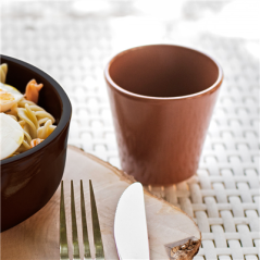 Image VERRES EN FAÏENCE 380 ML Ø9,1x9 CM MARRON CERAMIQUE (30 UNITÉ) #4