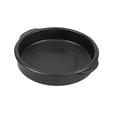 Image RÉCIPIENT AVEC ANSES 850 ML Ø20x5 CM NOIR CERAMIQUE (8 UNITÉ) #1