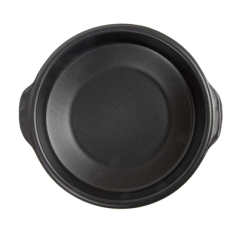 Image RÉCIPIENT AVEC ANSES 850 ML Ø20x5 CM NOIR CERAMIQUE (8 UNITÉ) #3