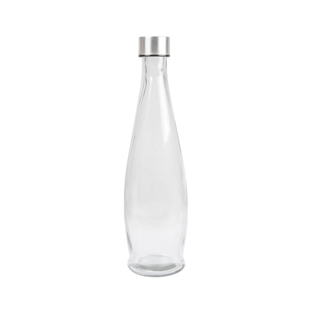 BOUTEILLE + COUVERCLE INOX 'WAKI GLASS' 930 ML Ø9x32 CM TRANSPARENT VERRE (24 UNITÉ)