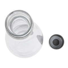 Image BOUTEILLE + COUVERCLE INOX 'WAKI GLASS' 930 ML Ø9x32 CM TRANSPARENT VERRE (24 UNITÉ) #3