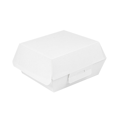 Image BOÎTES HAMBURGER 'THEPACK' 230 G/M2 13x12,5x6,2 CM (S) BLANC CARTON ONDULÉ NANO-MICRO (450 UNITÉ) #1